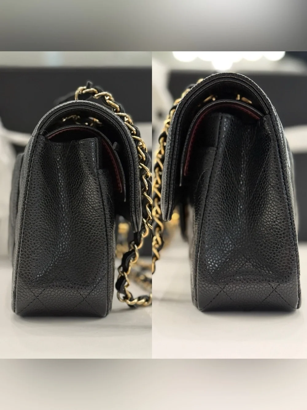 CHANEL Classic double flap  Caviar Leather Small